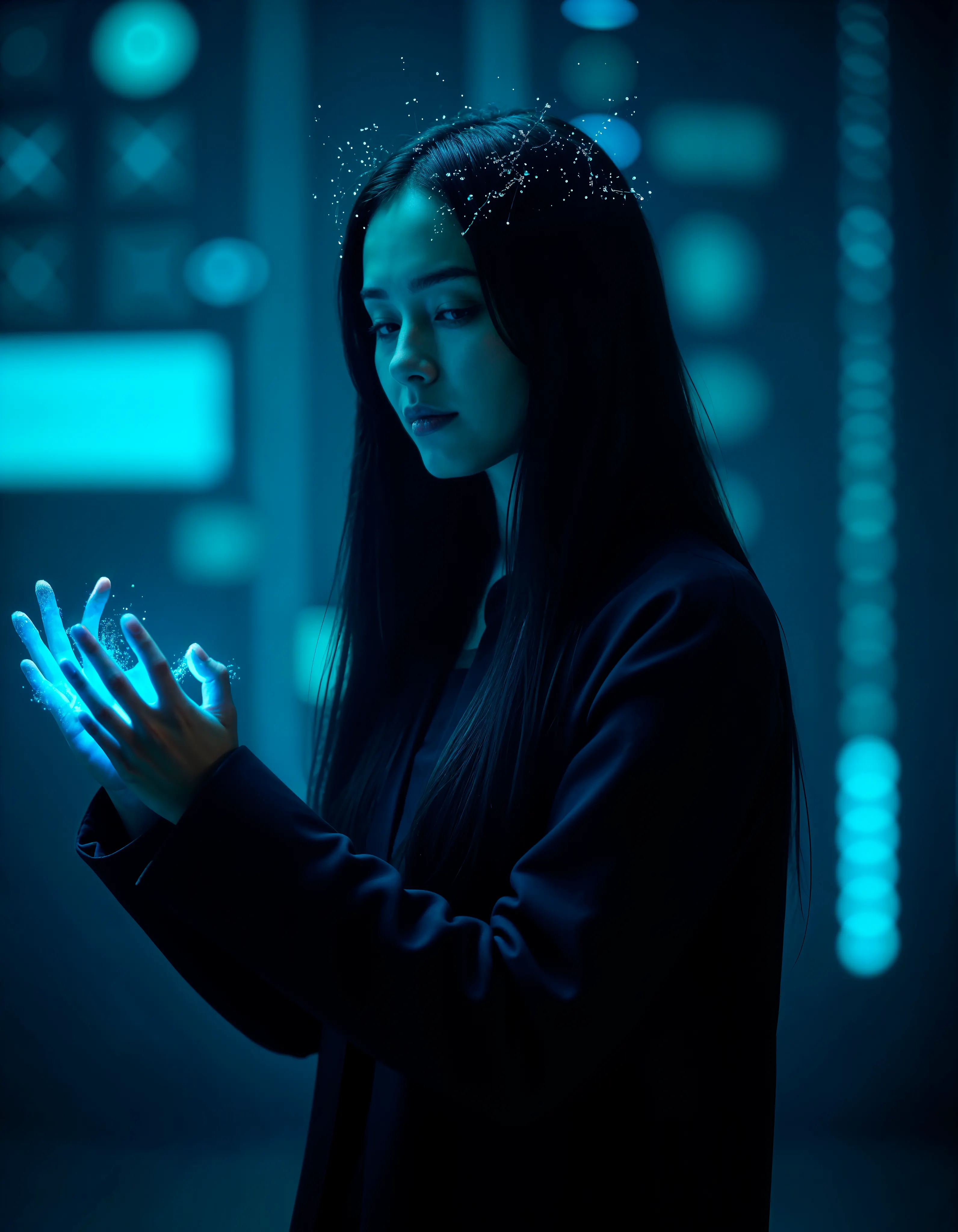 AI-powered digital experience — futuristic portrait